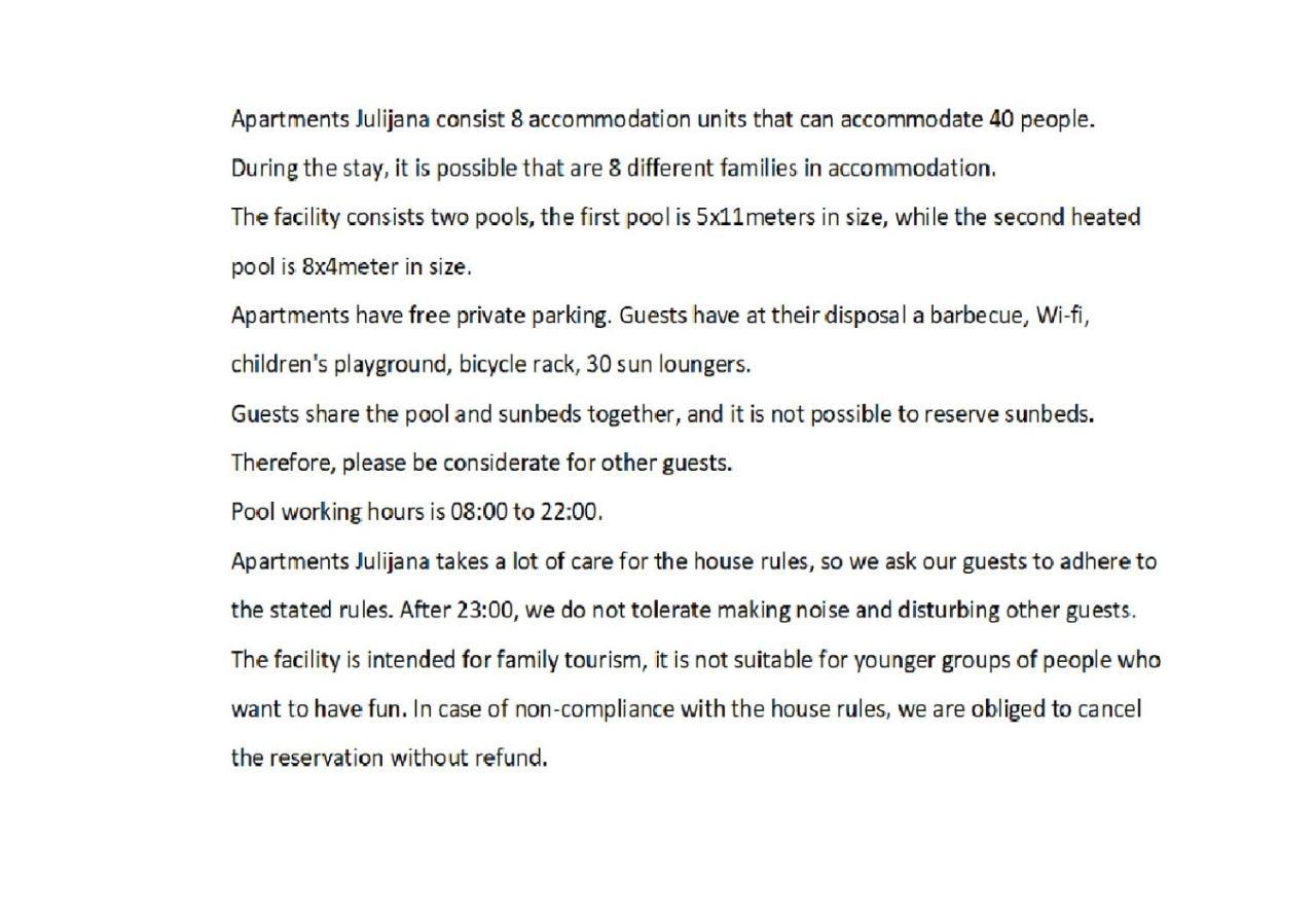 Apartments Julijana 2 Privlaka  Bagian luar foto